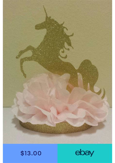 PRINCESS UNICORN PINK GOLD CENTERPIECE BIRTHDAY PARTY BABY SHOWER TABLE DECOR | Baby shower ...