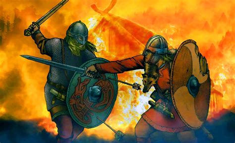 Viking and Saxon warriors | Viking art, Ancient warriors, Anglo saxon