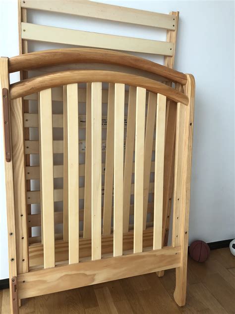 Pine wood baby cot(original $450) , Babies & Kids, Baby Nursery & Kids Furniture, Cots & Cribs ...