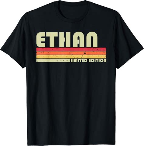 Amazon.com: ETHAN Gift Name Personalized Funny Retro Vintage Birthday T-Shirt: Clothing