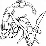 Pokemon Coloring Pages For Kids rayquaza  Coloriage pokemon sketch template