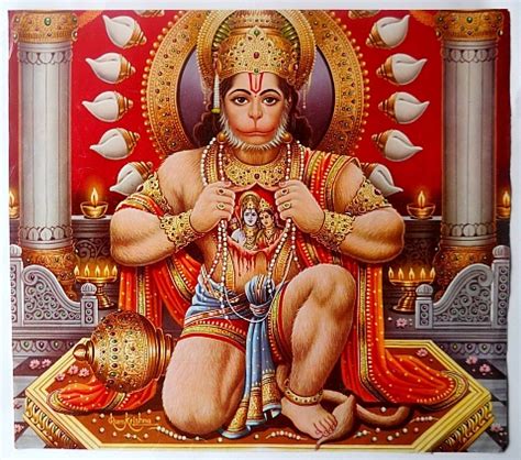ramayana - Why is Lord Hanuman portrayed as tearing-open his chest and showing Lord Rama is ...