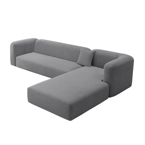 HDCAXKJ Sectional Couch Covers Velvet Stretch L Shaped Sofa Cover ...