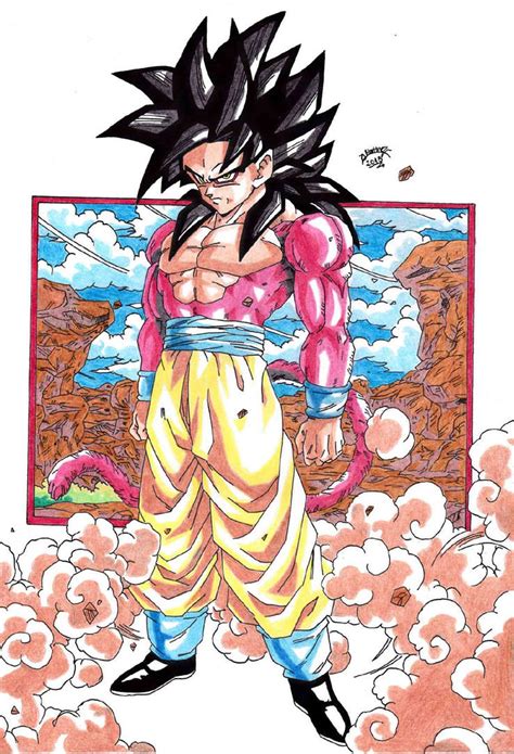 Dragonball GT - Son Goku Super Sayan 4 Colour by TriiGuN on DeviantArt