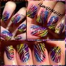 Crazy Nail Design! ZigZags, Leopard & Zebra | iLuvUrNailz J.'s (iLuvUrNailz) Photo | Beautylish