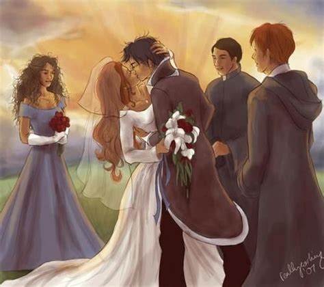 Harry and Ginny Fan Art: A wedding | Harry and ginny, Harry potter couples, Ginny weasley