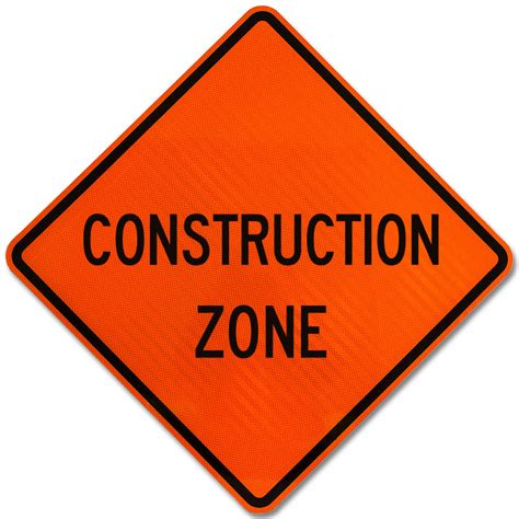 Construction Zone Sign - X4650 by Safeysign.com