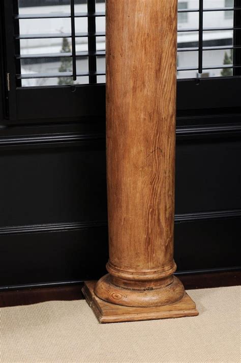 Pair of Tall Architectural Wood Columns at 1stDibs