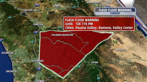 Flash Flood Warning issued for parts of San Diego County | FOX 5 San Diego