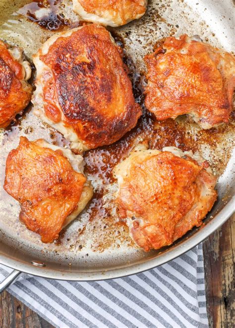 Perfect Pan-Fried Chicken Thighs - Barefeet in the Kitchen