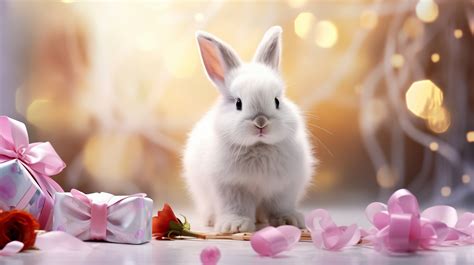 White Bunny And Easter Egg Free Stock Photo - Public Domain Pictures
