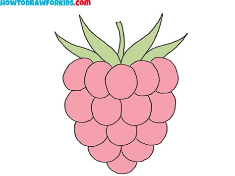 How to Draw a Raspberry - Easy Drawing Tutorial For Kids