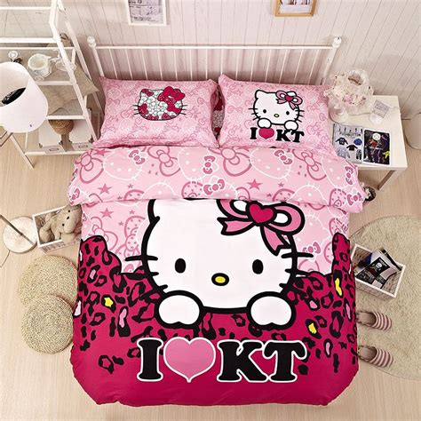 Warm And Sweet Hello Kitty Comforters Pink Bed Sets Girls Bedding Sets ...