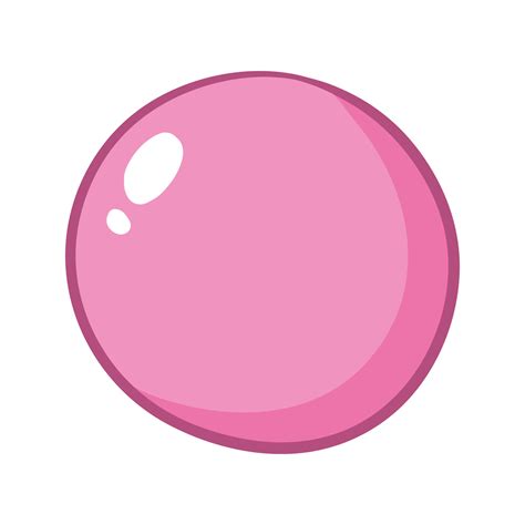 Pink soap bubble. Cartoon bubble gum vector doodle illustration 4872201 ...