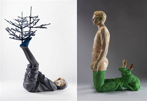 Willy Verginer highlights environmental issues with wooden sculptures