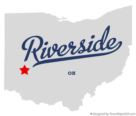 Map of Riverside, OH, Ohio