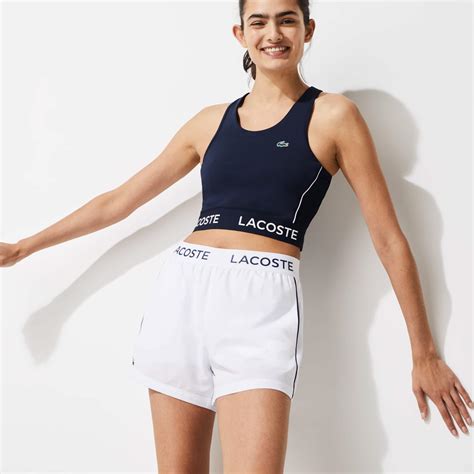 Lacoste Women’s SPORT Lettered Waistband Tennis Shorts - 194951858954