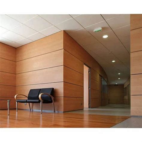 Office Wood Partition Wall Design - Aluminum operable wooden wall partition 85 mm natural wood ...