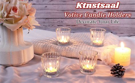 Amazon.com: KTNSTSAAL 12pcs Clear Votive Candle Holders, Glass Candle Holders Bulk for Table ...