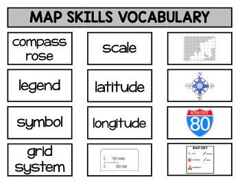 Map Skills Vocabulary Sort | Map skills, Learning maps, Vocabulary