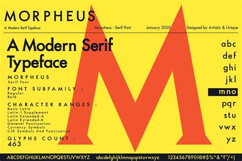 MORPHEUS Serif font | Serif fonts, Modern serif fonts, Serif