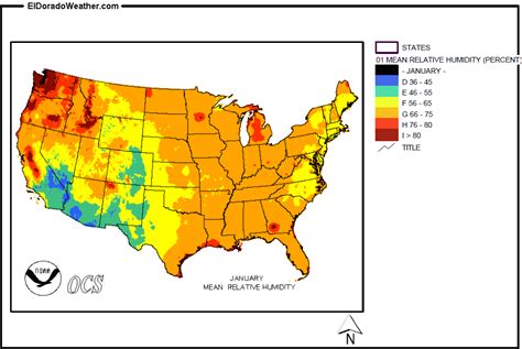 United States Yearly [Annual] and Monthly Mean Relative Humidity