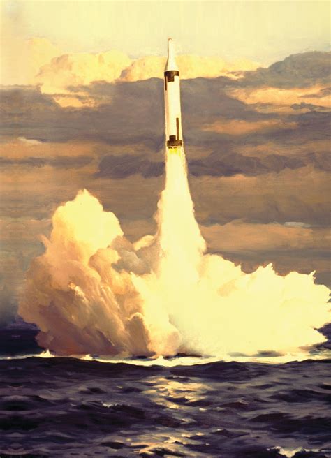 The impressive launching of an undersea ballistic missile was depicted ...