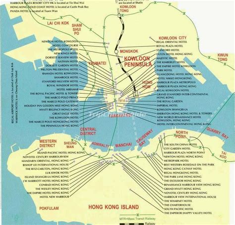 Map of Hong Kong Hotels - Maps of Hong Kong