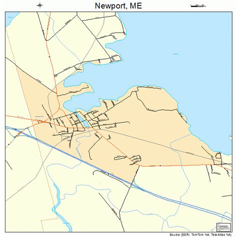 Newport Maine Street Map 2349100