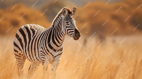 Premium AI Image | Zebra in the savanna