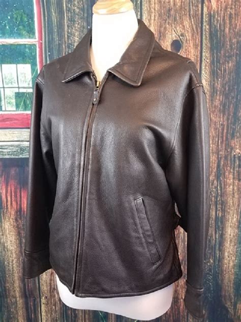 Women's Eddie Bauer Brown Motorcycle Leather Jacket