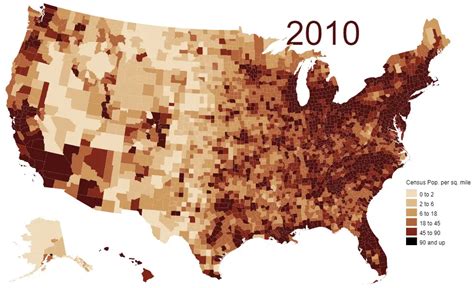 Us Population Density Map 2021 - Large World Map