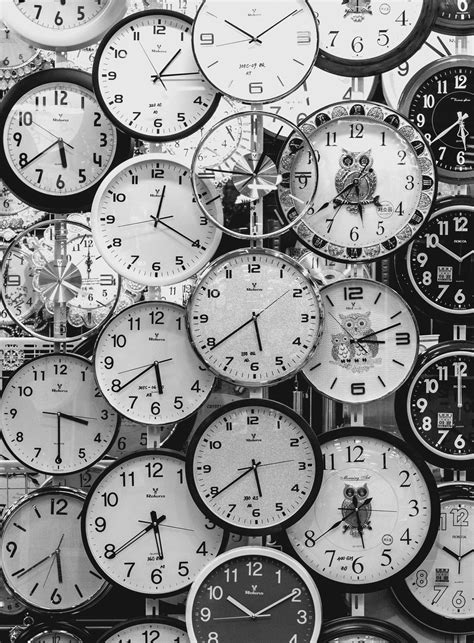 Black And White Photo Of Clocks · Free Stock Photo