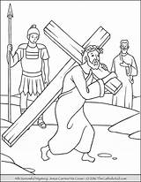 Sorrowful Mysteries Coloring Pages  The Catholic Kid Cross coloring sketch template