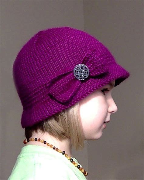 Flapper Cloche Hat Knitting Pattern #ad | Cloche hat pattern, Knitted hats kids, Knitting patterns