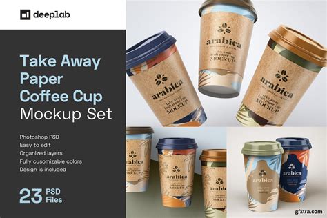 CreativeMarket - Take Away Paper Coffee Cup Mockups 4813086 » GFxtra