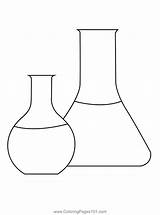Science Lab Equipment Coloring Pages sketch template