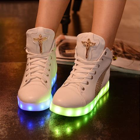 Women Led Lights Shoes 2016 Latest Brand Women Luminous Shoes USB ...