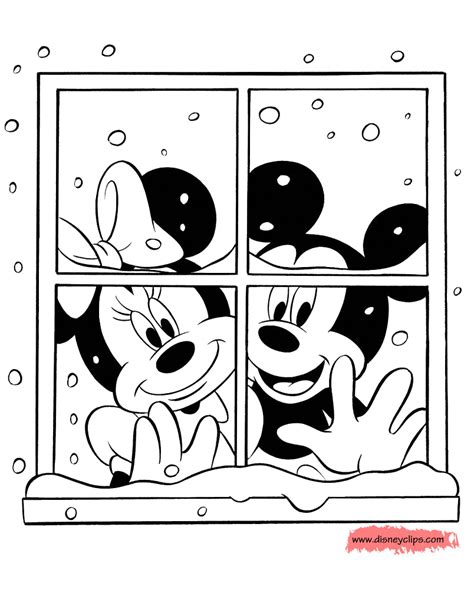 mickey-minnie-winter.gif 804×1.028 pixels | Disney coloring pages, Merry christmas coloring ...