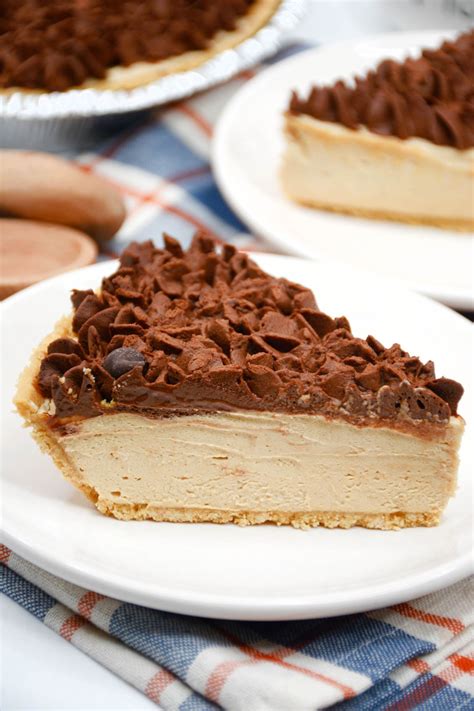 No-Bake Cream Cheese Peanut Butter Pie with Chocolate Whipped Cream - Sweet Pea's Kitchen