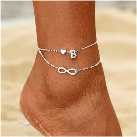 YUXIN Zhaochen Infinity Coeur Bracelet De Cheville Couleur Cheville Bracelet sur Chaîne Leg 26 ...