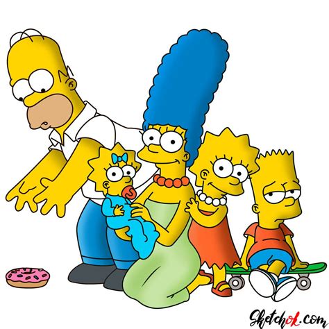 Learn How to Draw the Simpsons Family in Easy Steps - SketchOk