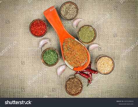 Spices Seasonings Dry Adjika Ingredients On Stock Photo 2215120019 | Shutterstock