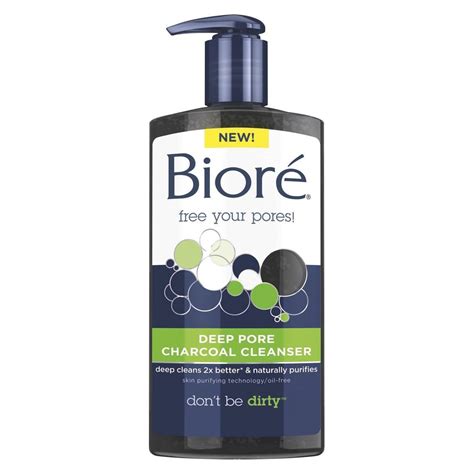 Biore Deep Charcoal Oil Free Face Wash - 6.77 fl oz