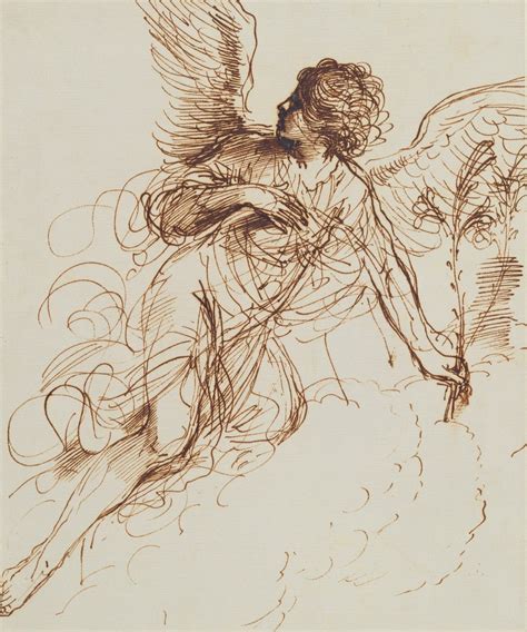 Guercino - Angel of the Annunciation drawing 1646 | Angel drawing, Renaissance paintings ...