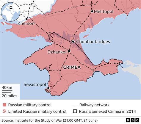 Cincunri Sakia: Ukraine strikes Chonhar bridge to Crimea, says Russia - BBC