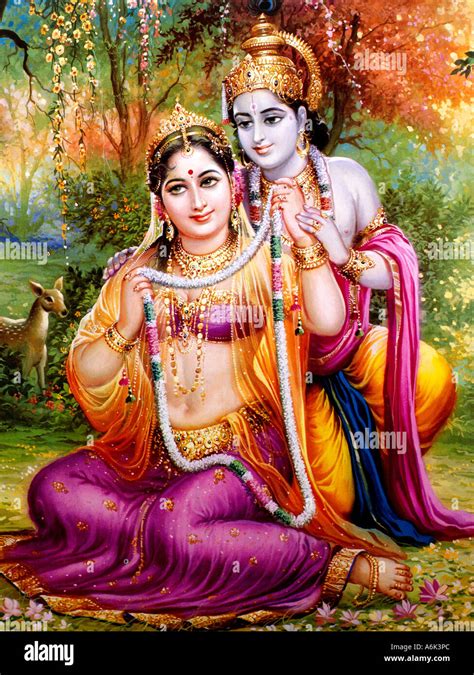 Rama and Sita Hindu Gods Stock Photo: 6625707 - Alamy