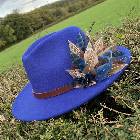 ‘Bonnie’ fedora in royal blue | Hats for women, Fedora hat women, Luxury hats