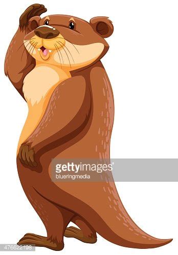 Sad Cartoon Otter Stock Clipart | Royalty-Free | FreeImages