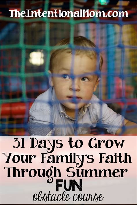 31 Ways to Grow Your Family's Faith - Obstacle Course
